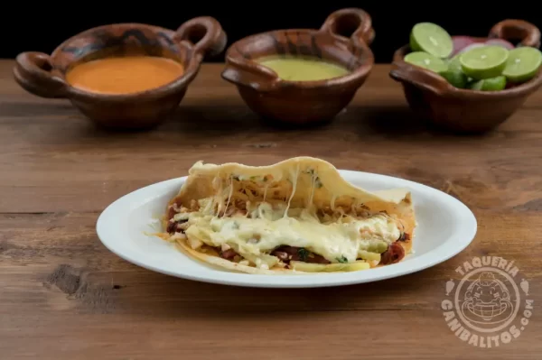Taco de harina al pastor c/queso